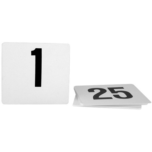 Trenton Table Numbers 125 105x95mm Black on White OfficeMax NZ