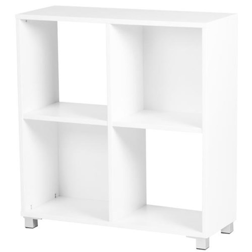 Cube Shelving 4 Cube 800x850mm White OfficeMax NZ