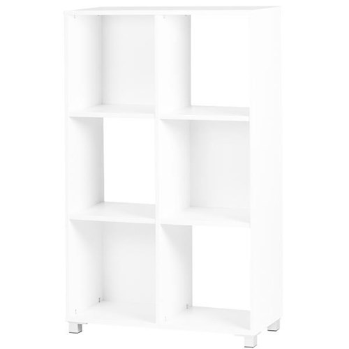Cube Shelving 6 Cube 800x1250mm White OfficeMax NZ