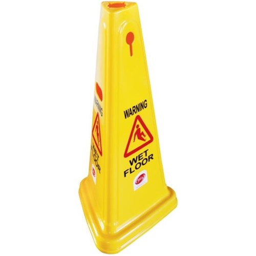Wet Floor Safety Sign Triangular 240 x 240 x 680mm OfficeMax NZ