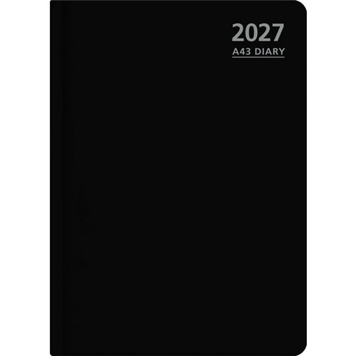OfficeMax A43 1 Hour Appointment Diary A4 Week To View 2027 Black