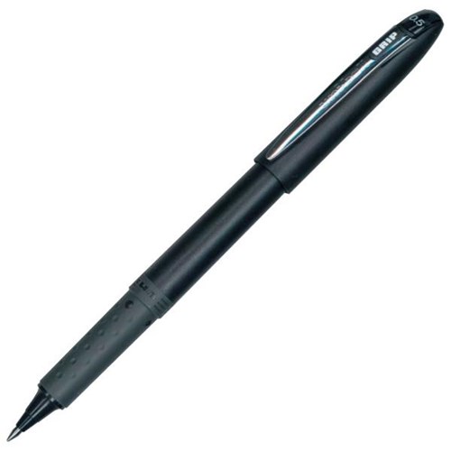 Uniball Grip UB245 Black Rollerball Pen Fine Tip OfficeMax NZ