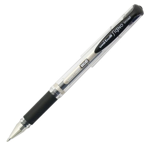 uni-ball Signo UM-153 Broad Black Rollerball Pen 1.0mm Medium Tip