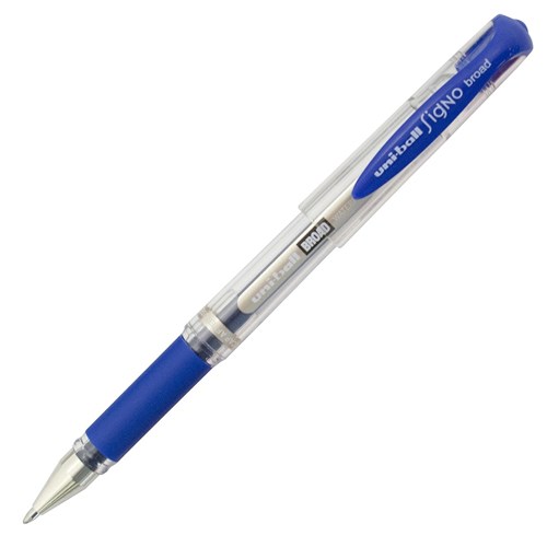 uni-ball Signo UM-153 Broad Blue Rollerball Pen 1.0mm Medium Tip