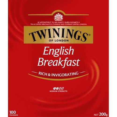 Twinings English Breakfast Tea Bags, Box of 100