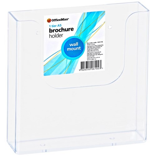 OfficeMax Brochure Holder Wall Mounted A5 1 Tier