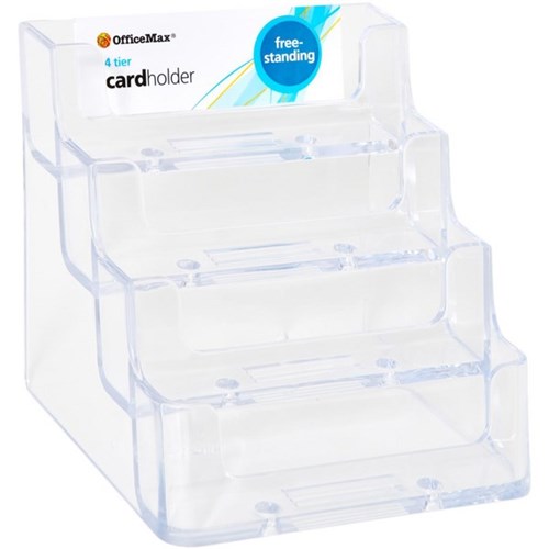 OfficeMax 70841 Business Card Holder, Free Standing, 4 Tier