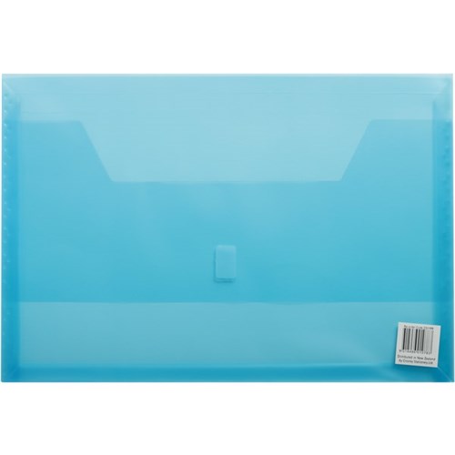 Colby Polywally Document Wallet Foolscap Blue