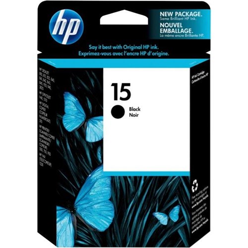 HP 15 Black Ink Cartridge C6615DA OfficeMax NZ