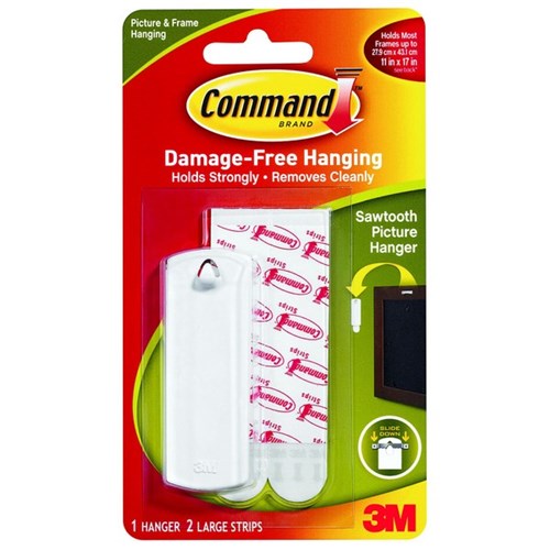 Command™ Adhesive Sawtooth Picture Hanging Hook