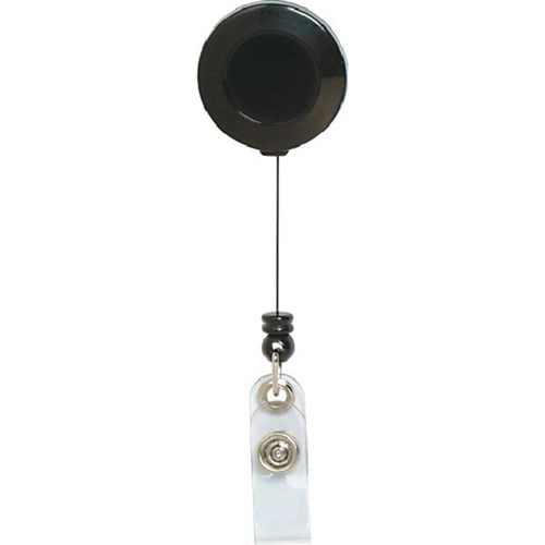 OfficeMax Retractable Card Holder Strap & Nylon Cord 35mm Black