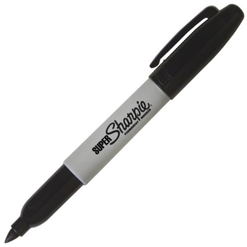 Sharpie Super Black Permanent Marker Fine Bullet Tip