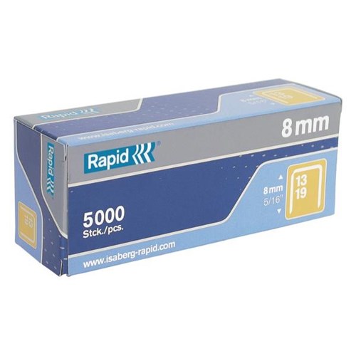 Rapid Staples 13/8 8mm, Box of 5000 OfficeMax NZ