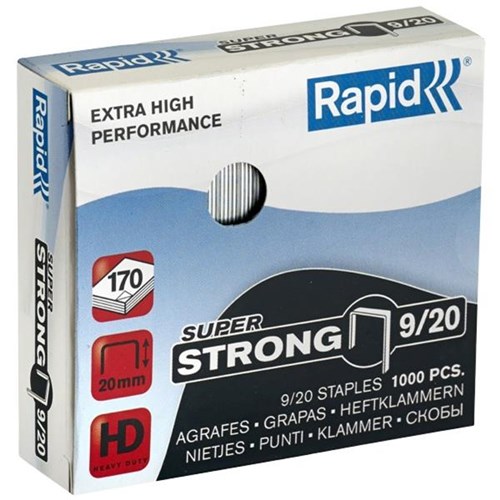 Rapid Staples 9/20 20mm, Box of 1000 OfficeMax NZ