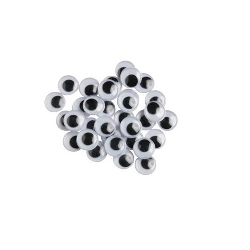 Craft Workshop Moving Eyes 12mm Black, Pack of 100