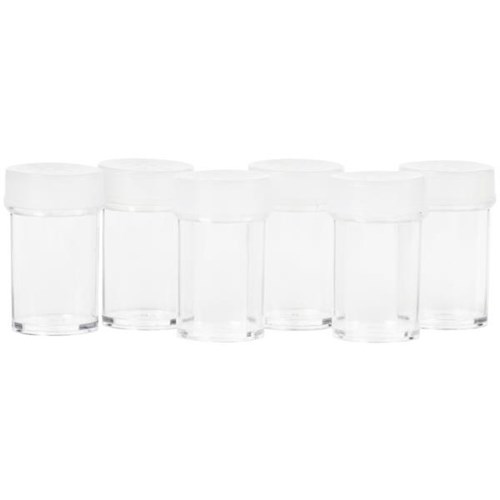 Glitter Shakers Containers Empty, Pack of 6