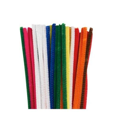 Chenille Pipecleaners 6x150mm Assorted Colours, Pack of 50