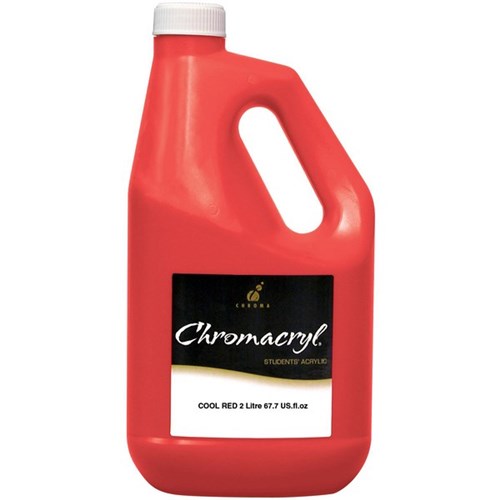 Chromacryl Student Acrylic Paint 2L Cool Red