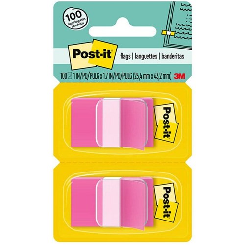 Post-it® Flags 680-21 Bright Pink, Pack of 100