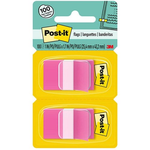 Post-it® Flags 680-21 Bright Pink, Pack of 100