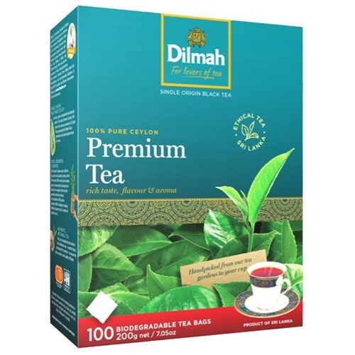 Dilmah Premium Tagless Tea Bags, Box of 100