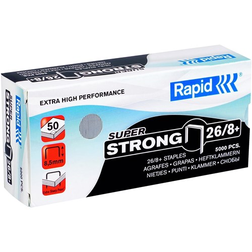 Rapid Staples 26/8 8mm, Pack of 5000