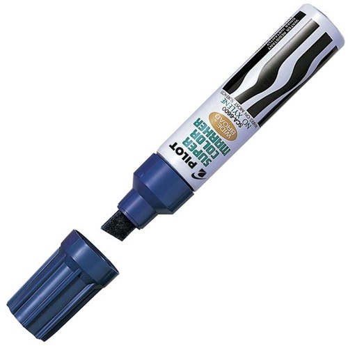 Pilot Super Color SCA-6600 Blue Jumbo Permanent Marker Refillable Chisel Tip