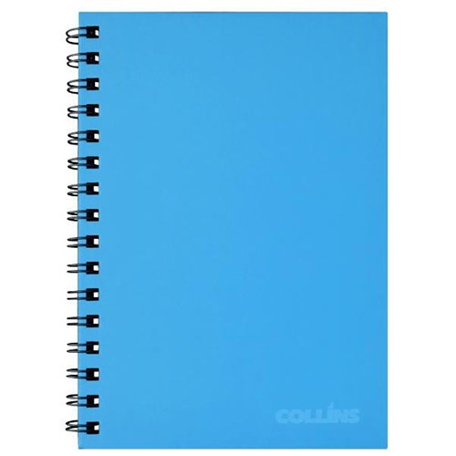 Collins A5 Hardcover Spiral Notebook Sky Blue 200 Pages