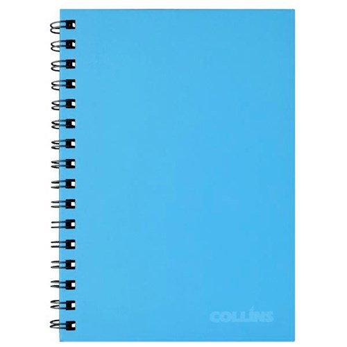 Collins A5+ Hardcover Spiral Notebook Ice Blue 200 Pages OfficeMax NZ