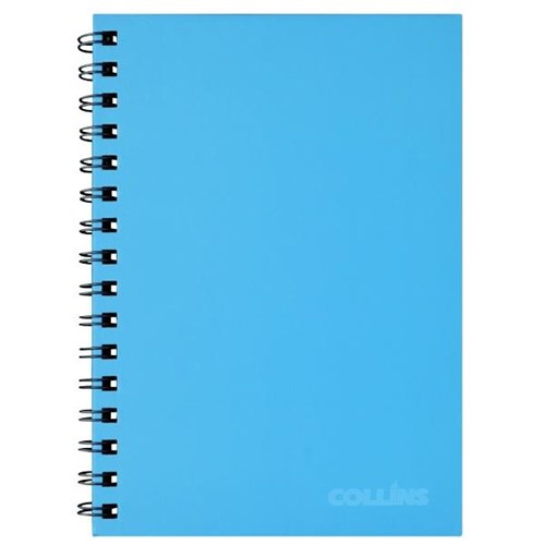 Collins A5+ Hardcover Spiral Notebook Ice Blue 200 Pages OfficeMax NZ