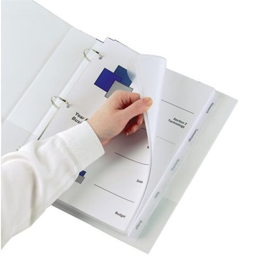 Marbig View Index Dividers 5 Tab A4 Polypropylene Clear OfficeMax NZ