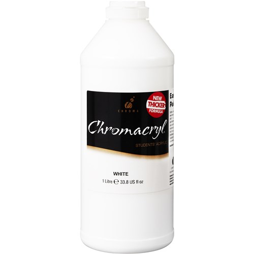 Chromacryl Student Acrylic Paint 1L White