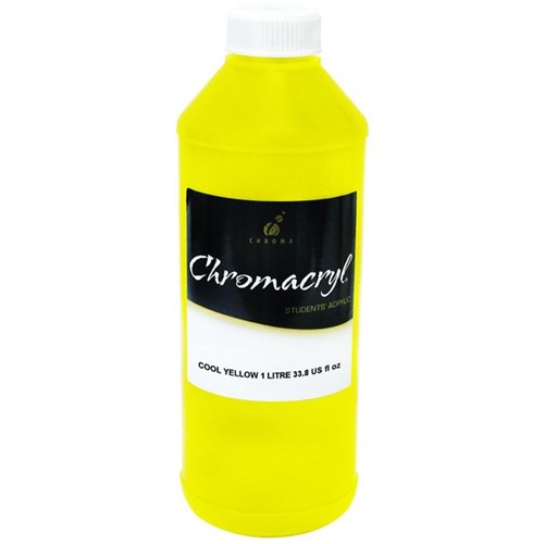Chromacryl Student Acrylic Paint 1L Cool Yellow