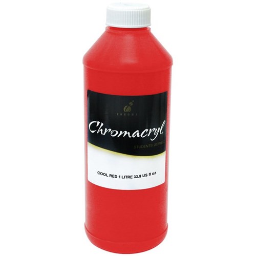 Chromacryl Student Acrylic Paint 1L Cool Red