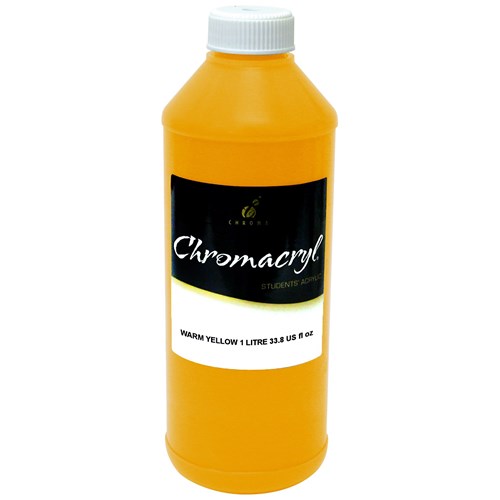 Chromacryl Student Acrylic Paint 1L Warm Yellow