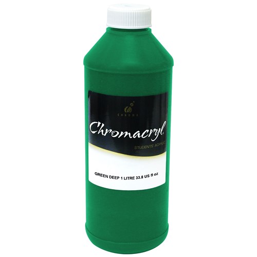 Chromacryl Student Acrylic Paint 1L Deep Green