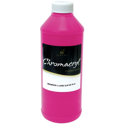 Chromacryl Student Acrylic Paint 1L Magenta