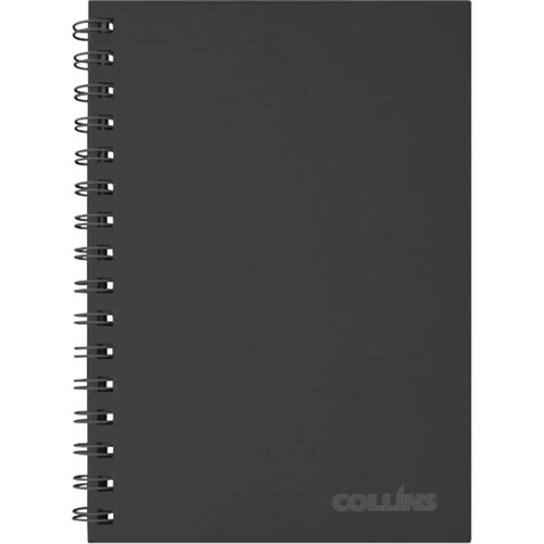 Collins A5+ Hardcover Spiral Notebook Black 200 Pages Collins A5+ Hardcover Spiral Notebook Black 200 Pages