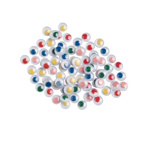 Moving Eyes 7mm Coloured, Pack of 100