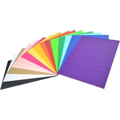 OfficeMax A4 Corrugated Board DoubleSided Assorted Colours, Pack of 30