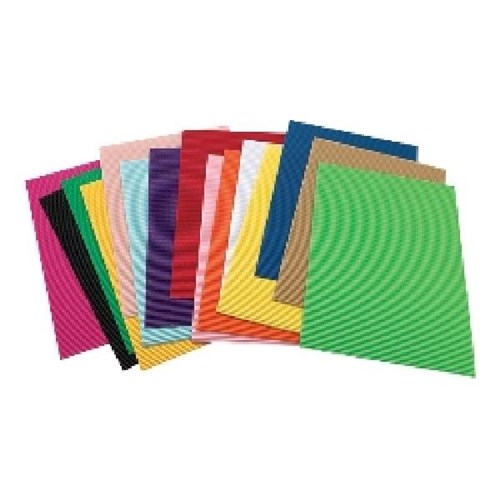 OfficeMax A4 Corrugated Board Double-Sided Assorted Colours, Pack of 30