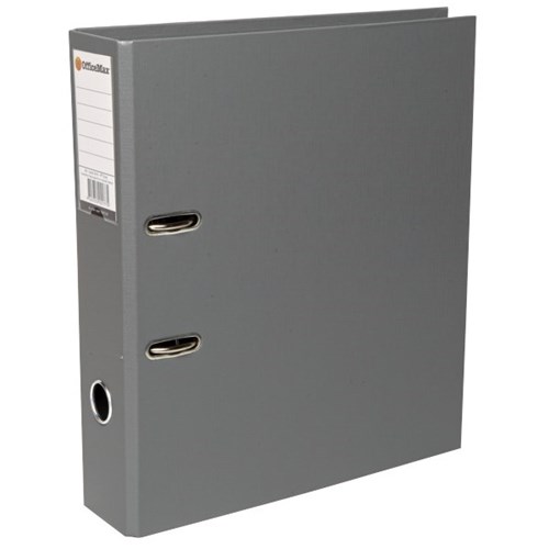 OfficeMax Lever Arch File A4 Polyproylene Coated Grey OfficeMax NZ