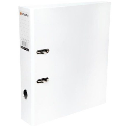 OfficeMax Lever Arch File A4 Polyproylene Coated White OfficeMax NZ