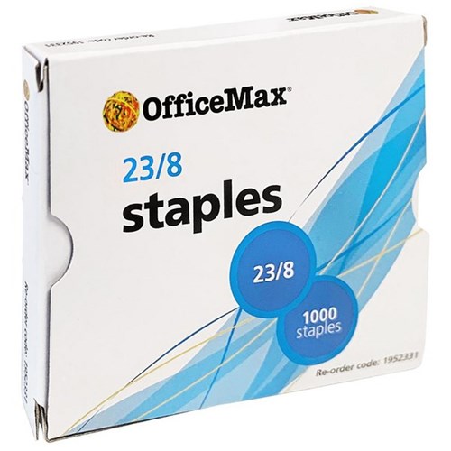 OfficeMax Staples 23/8 8mm, Pack of 1000