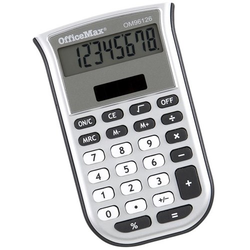 OfficeMax Handheld Calculator 8 Digit Dual Power OM96126