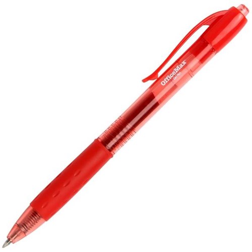 OfficeMax Red Rollerball Gel Pen 0.7mm Fine Tip