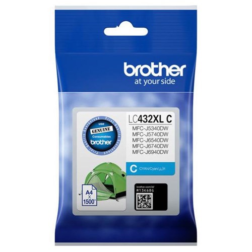 Brother LC432XLC Cyan Ink Cartridge