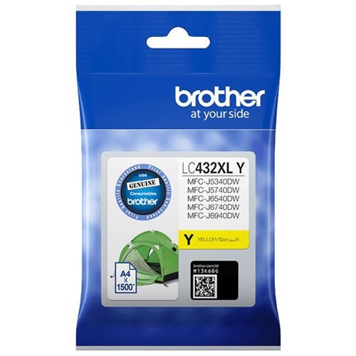 Brother LC432XLY Yellow Ink Cartridge