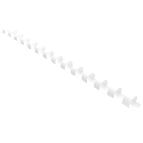 Icon 20mm Plastic Binding Coils White, Pack of 100