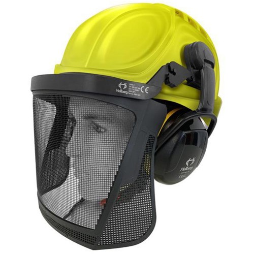Armour Hard Hat Forestry Kit With Visor & Earmuffs Fluro Yellow